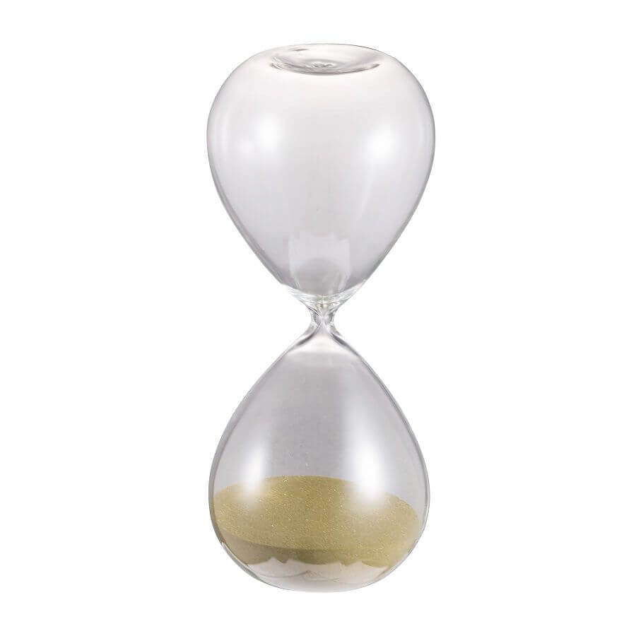 Large Gold Glass Sandtimer - Richard Grafton Interiors